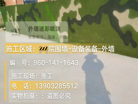 昭通 迷彩漆喷涂价格（按平方米计费）